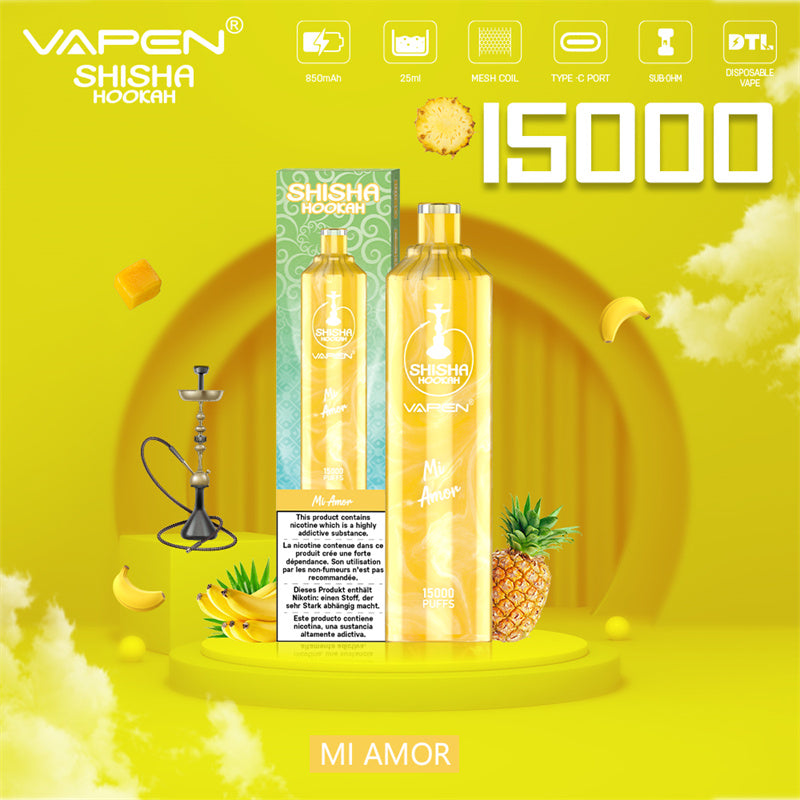 EU Warehouse VAPEN Shisha Hookah DTL 15000Puffs Disposable Vape JNR Flavors 15K Puff Vapes