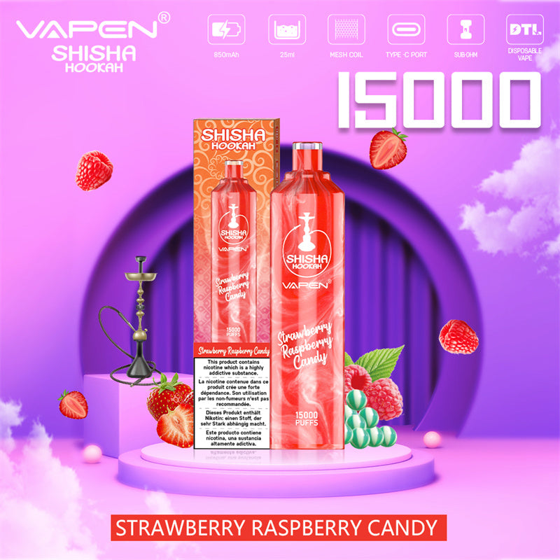 EU Warehouse VAPEN Shisha Hookah DTL 15000Puffs Disposable Vape JNR Flavors 15K Puff Vapes