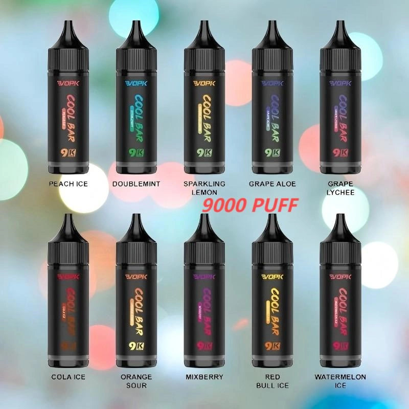 VOPK COOL BAR 9000 Puffs Wholesale Price Discount Sale-600mAh battery, 15ml E-liquid,Multiple Nicotine 10 Flavors