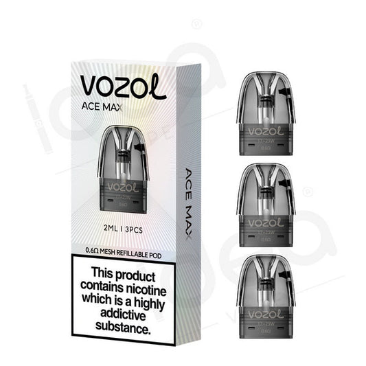 Vozol Ace Max Vape Refill Replacement Pods 3-Pack