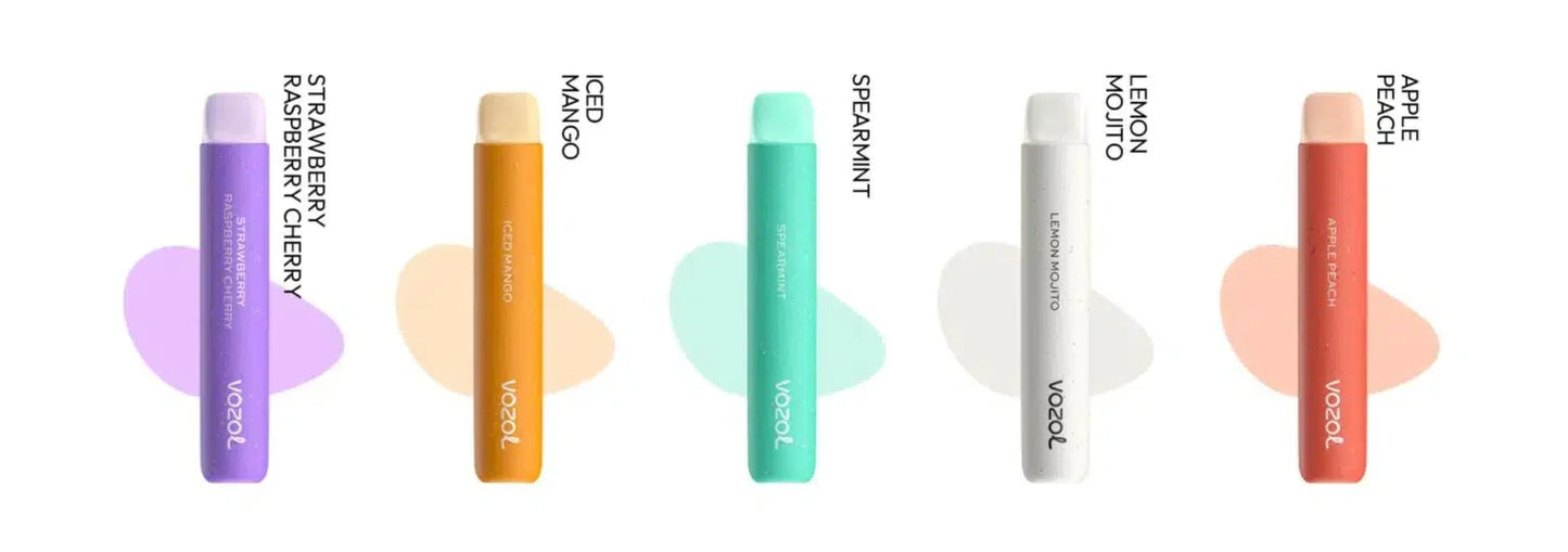 Vozol Star 600 puffs  10 Pc of Bundle Disposable Vape Kit 20mg Nicotine  550mAh battery  15 Flavors