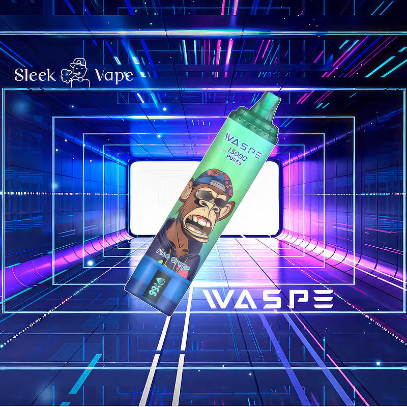 WASPE 15000 Puffs 0% 2% 3% 5% Nicotine LED Display Electronic Cigarette New Vape Pen