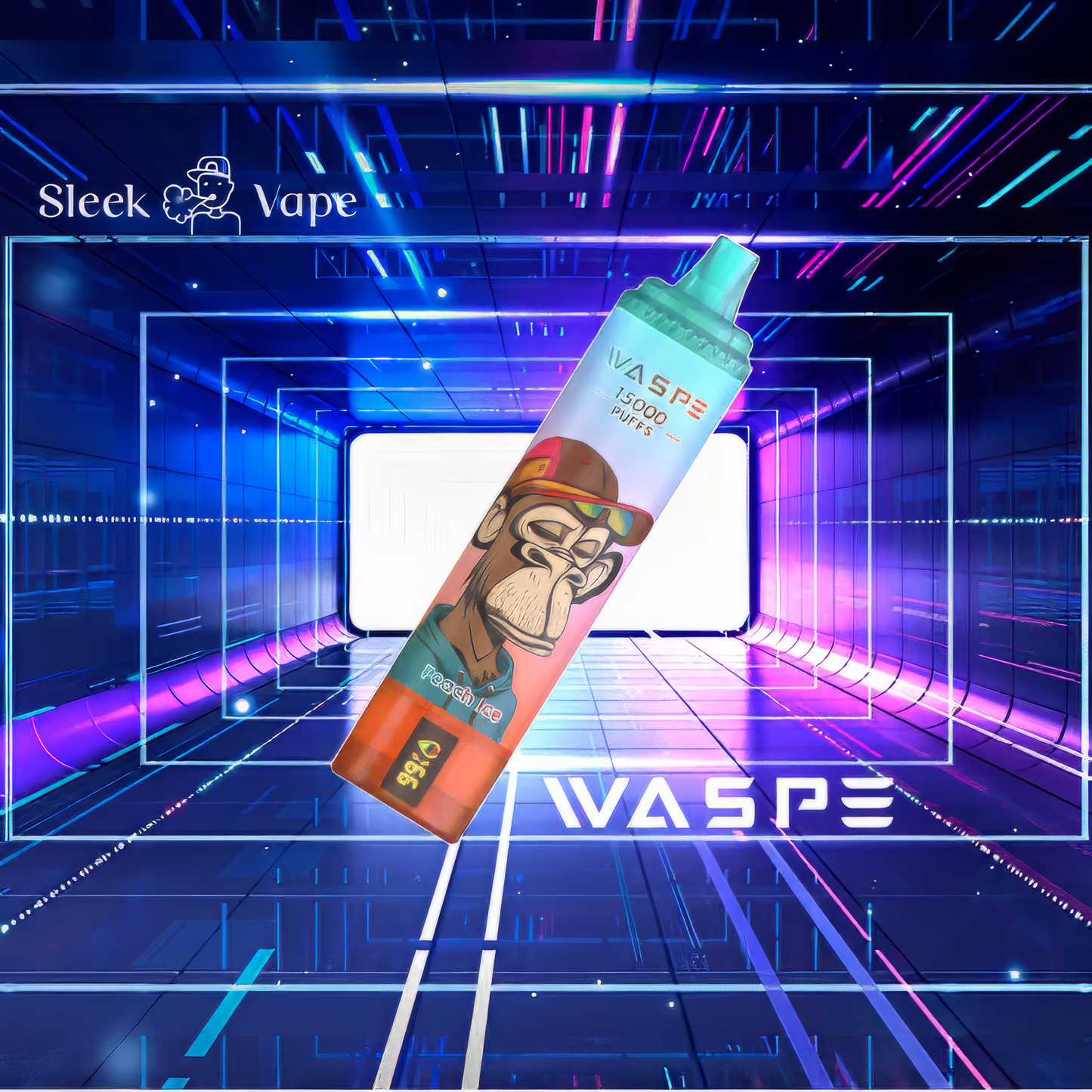 WASPE 15000 Puffs 0% 2% 3% 5% Nicotine LED Display Electronic Cigarette New Vape Pen