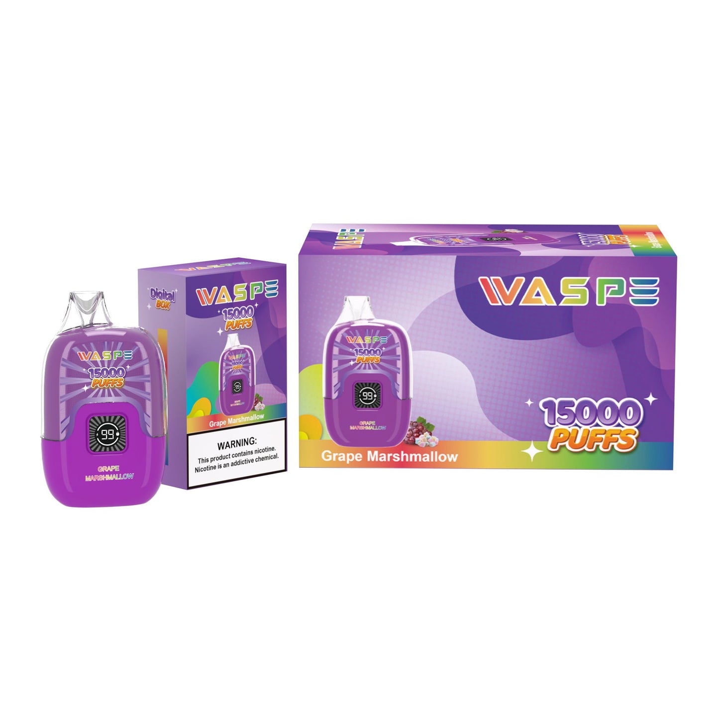 WASPE Digital Box 15000 Puffs Disposable Vape Popularity Cigarette Pod