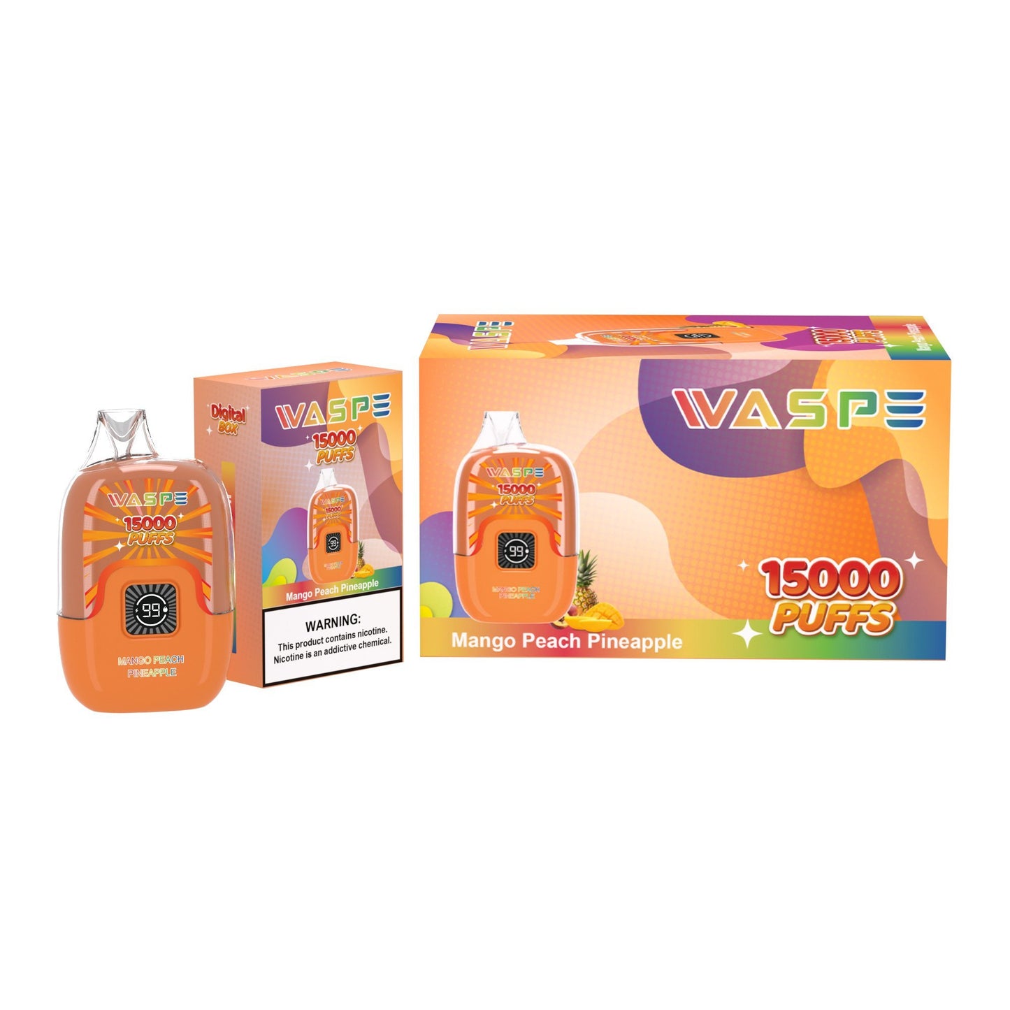 WASPE Digital Box 15000 Puffs Disposable Vape Popularity Cigarette Pod
