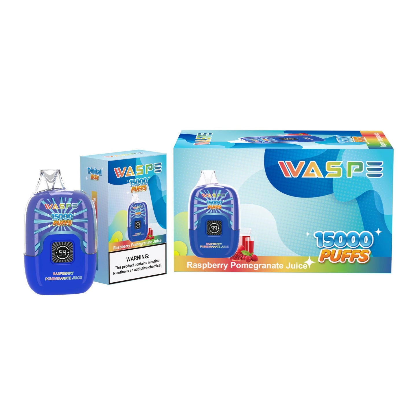 WASPE Digital Box 15000 Puffs Disposable Vape Popularity Cigarette Pod