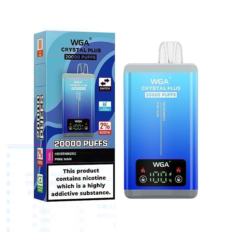 WGA Vape Crystal Pro Max 20000 20k Puffs | Dual Flavors & Switch Taste-Multiple Nicotine 17 Flavors