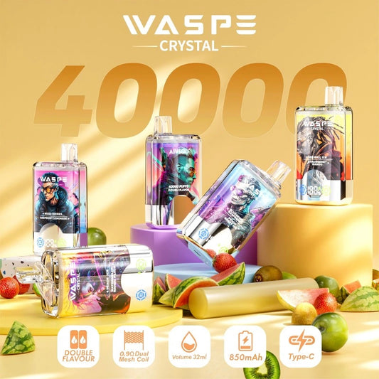 Waspe Crystal 40000 Puffs Disposabl Vape Good Price Bulk Sale