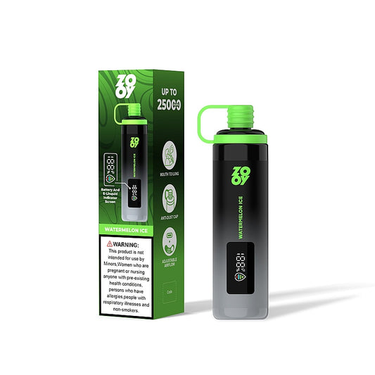 ZOOY SHISHA 25K Puffs Airflow Ajustable Disposable Vape(0% to 5% Nicotine) with Animated Screen  650mAh battery 10 Flavors