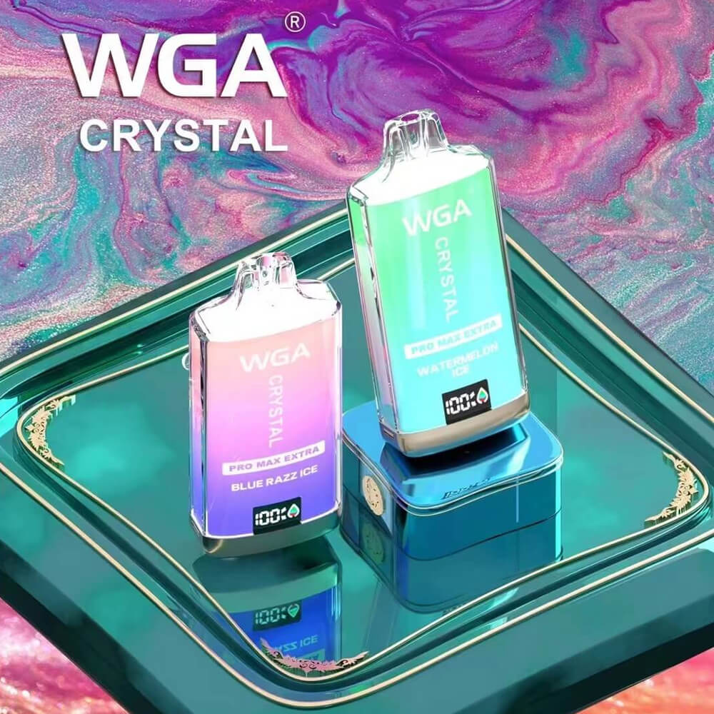 WGA Crystal PRO MAX EXTRA 15000 puffs Disposable Vape In Sales-850mAh Battery, 25ml E-liquid, Multiple Nicotine 19 Flavors