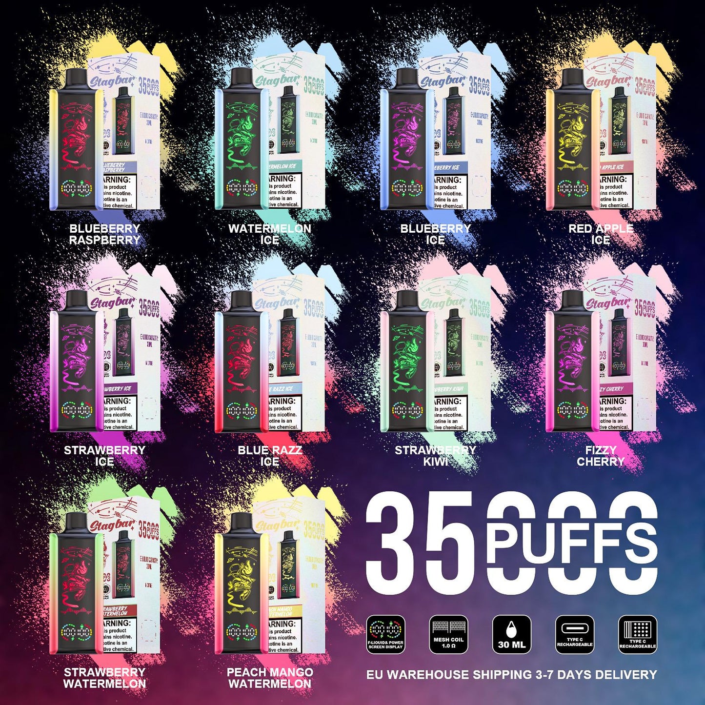 EU Warehouse Stagbar Pulse 35000 Puffs Disposable Vape Wholesale