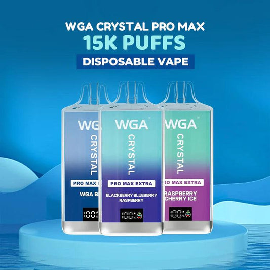 Pack of 10 WGA Crystal Pro Max Extra 15000 Puffs Disposable Vape