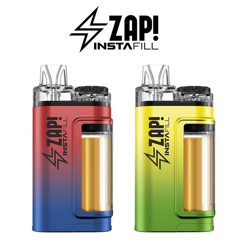 Pack of 5pc  ZAP INSTAFILL DISPOSABLE VAPE KIT 20 mg 3500 PUFF with 10 ml Pre-Filled Eliquid. TPD UK
