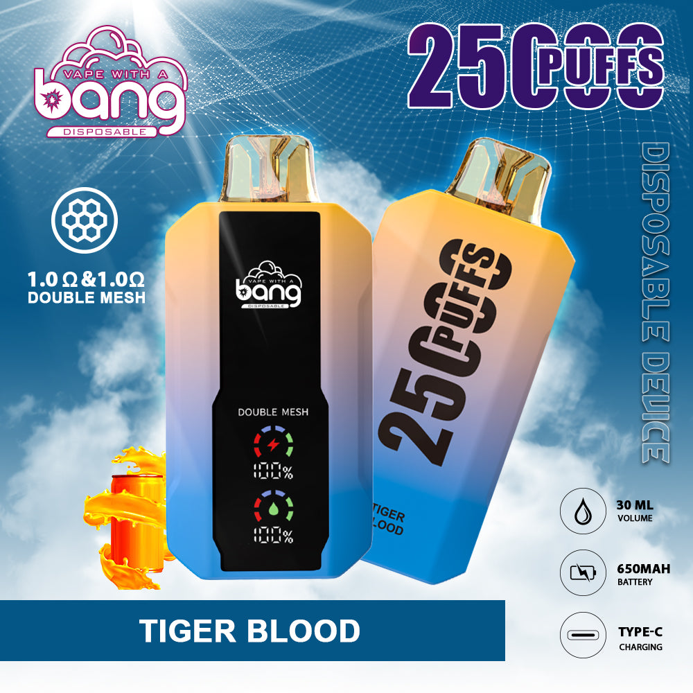 Bang 25K Puffs Smart Full Screen Turn Ice Wholesale Disposable Vape Puff 25k Prefilled Pod