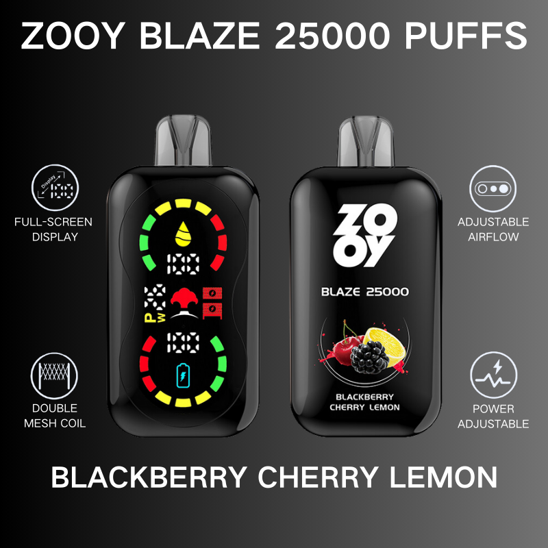 ZOOY BlAZE 25000 25K Puffs Airflow&Power Ajustable Disposable Vape