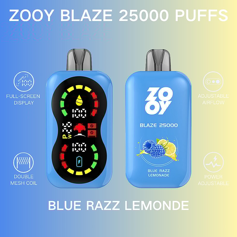 ZOOY BlAZE 25000 25K Puffs Airflow&Power Ajustable Disposable Vape