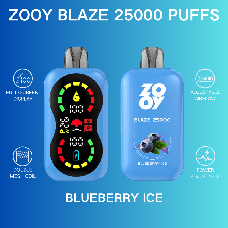 ZOOY BlAZE 25000 25K Puffs Airflow&Power Ajustable Disposable Vape