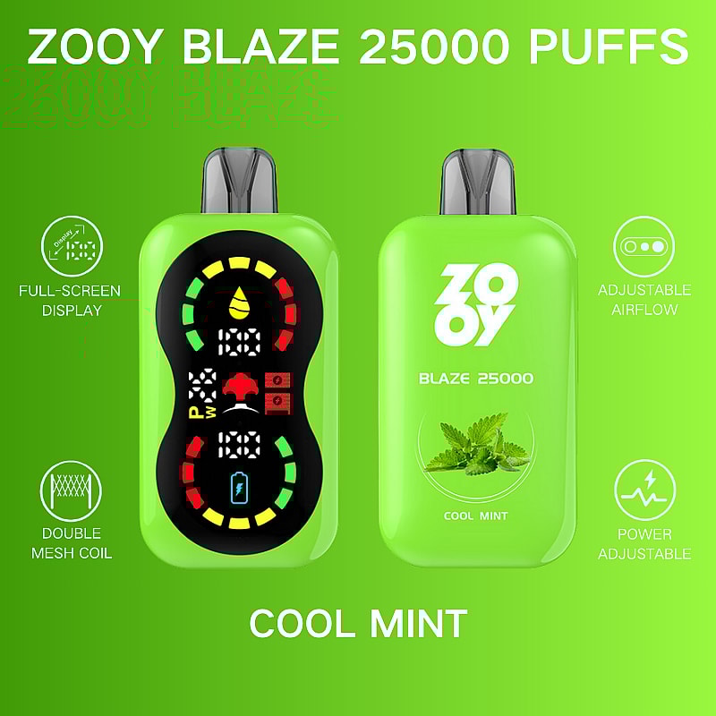 ZOOY BlAZE 25000 25K Puffs Airflow&Power Ajustable Disposable Vape