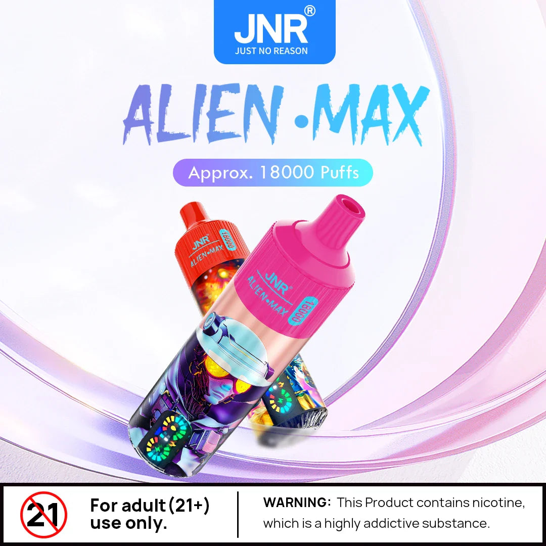 JNR Alien Max 18000 Puffs Disposable Vape (Box of 10) 21 FLAVORS