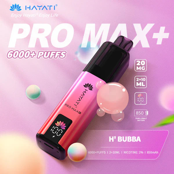 Hayati Pro Max+ 6000 Puffs Disposable Vape