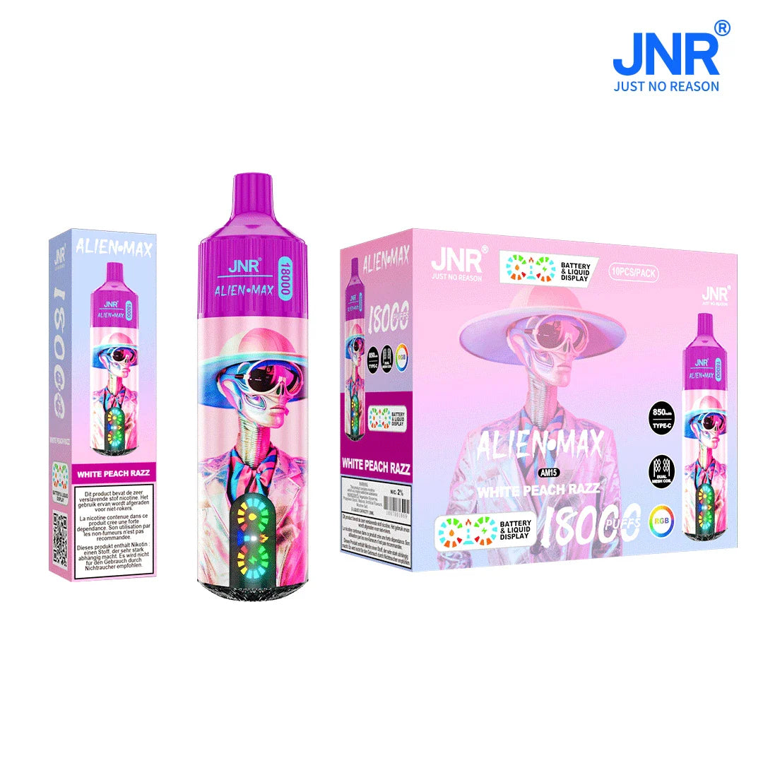 JNR Alien Max 18000 Puffs Disposable Vape (Box of 10) 21 FLAVORS