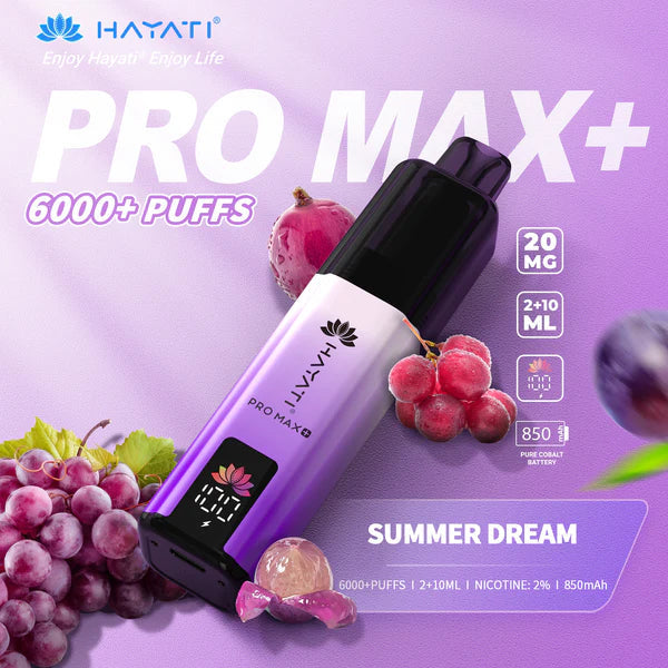Hayati Pro Max+ 6000 Puffs Disposable Vape (Box of 10)