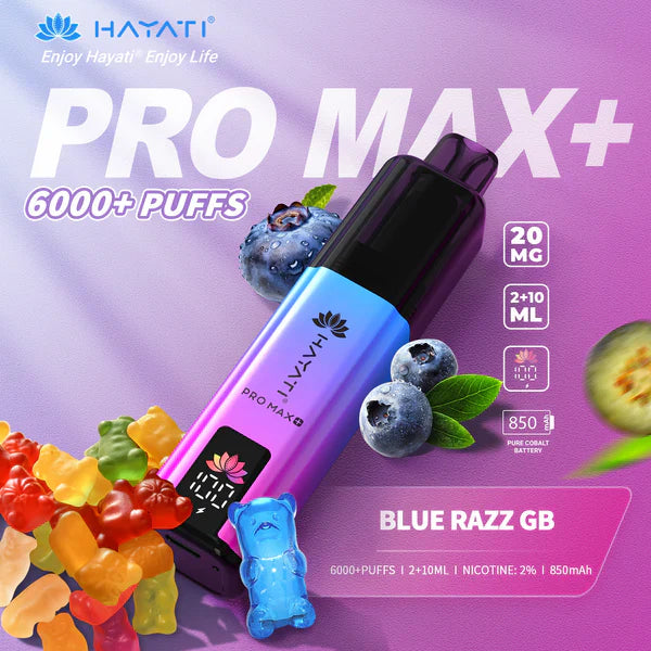Hayati Pro Max+ 6000 Puffs Disposable Vape