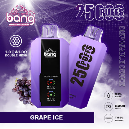 Bang 25K Puffs Smart Full Screen Turn Ice Wholesale Disposable Vape Puff 25k Prefilled Pod