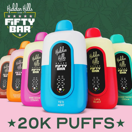 Hidden Hills x Fifty Bar 20K Puffs Disposable Vape