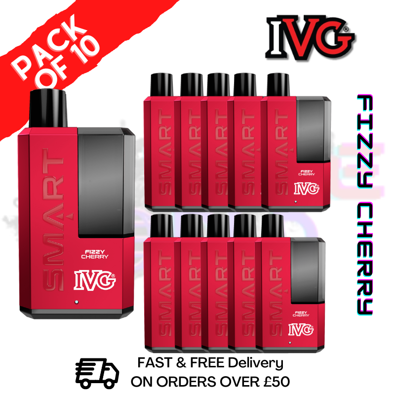 Fizzy Cherry IVG Smart 5500 Puff Kit Pack / Box Of 10