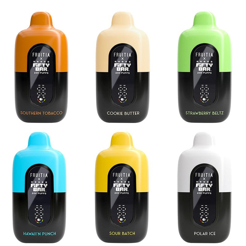 Fruitia X Fifty Bar 20K Disposable Vape 18ml 5%