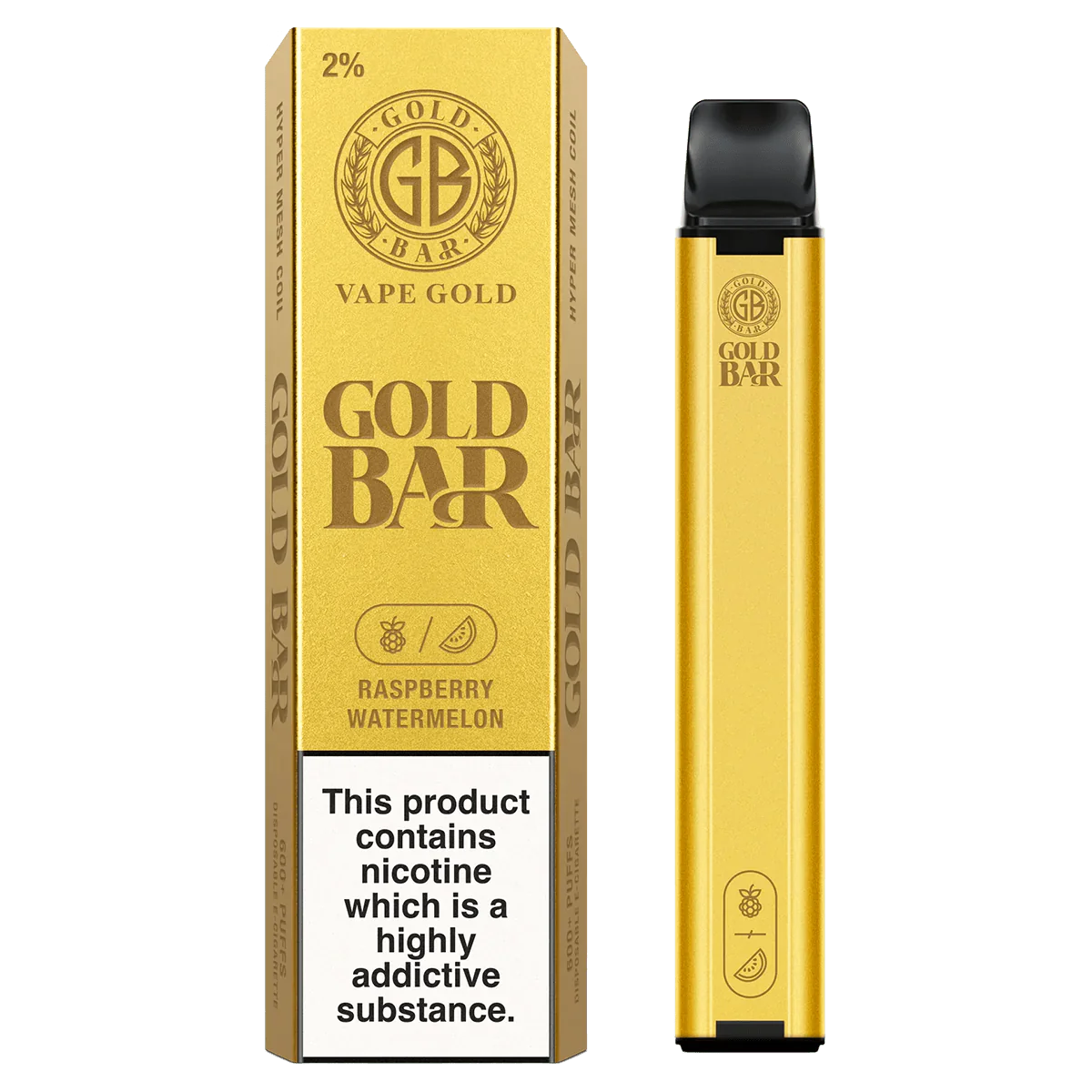 Gold Bar 600 puffs Disposable Vape 30 flavours