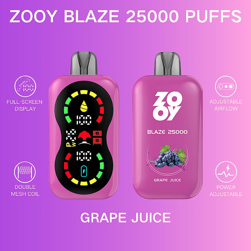ZOOY BlAZE 25000 25K Puffs Airflow&Power Ajustable Disposable Vape