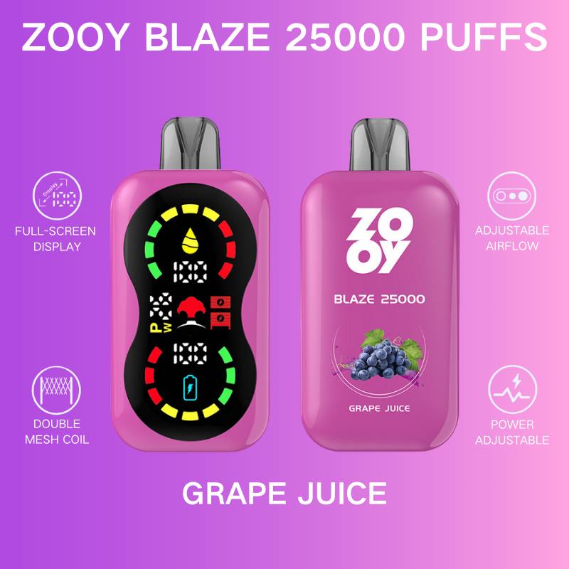 ZOOY BlAZE 25000 25K Puffs Airflow&Power Ajustable Disposable Vape