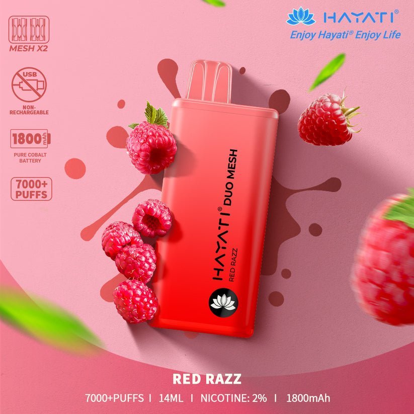Hayati Duo Mesh 7000 Puffs Disposable Vape Box Of 10