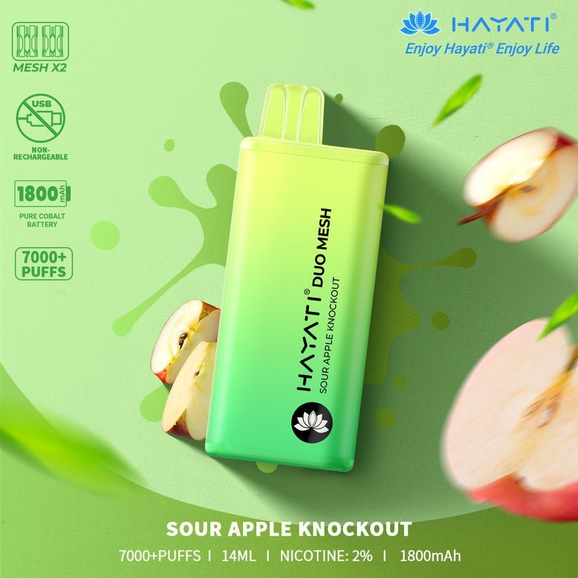 Hayati Duo Mesh 7000 Puffs Disposable Vape Box Of 10