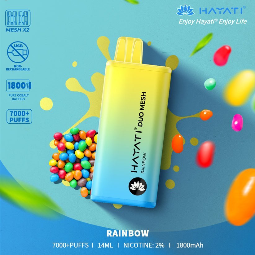 Hayati Duo Mesh 7000 Puffs Disposable Vape Box Of 10