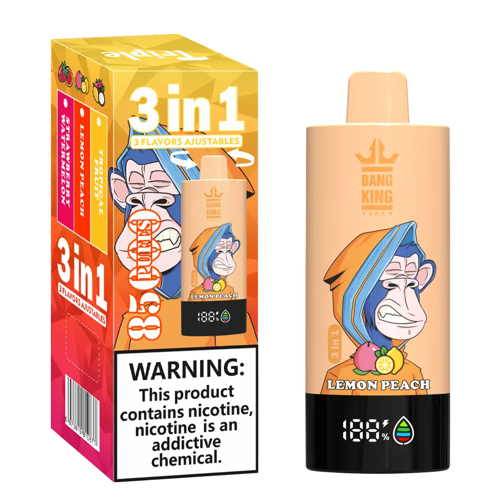 Bang King Triple 85K 3‑in‑1 Disposable Vape | 85,000 Puffs | Triple Flavor Pods