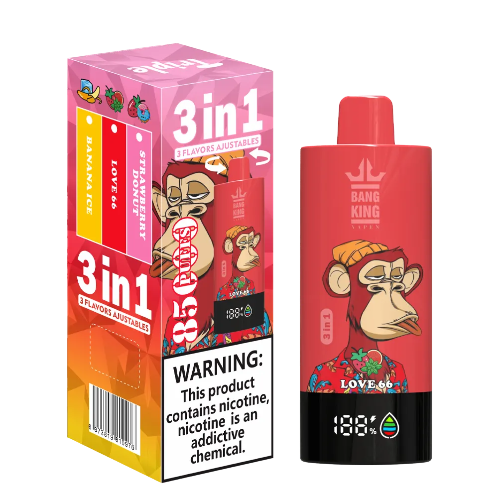 Bang King Triple 85K 3‑in‑1 Disposable Vape | 85,000 Puffs | Triple Flavor Pods