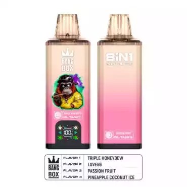 BANG BOX 200000 Puffs 8IN1 200K Disposable Vapes 8 Taste Options LCD screen Wholesale Bulk Buy