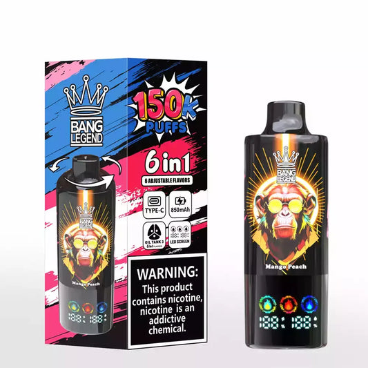 Bang Legend 150K Disposable Vape | 3 Oil Chambers Smart Screen | 12 Premium Flavors