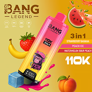 Bang Legend 110K Puffs Disposable Vape – 12 Flavors | 3 in 1 Flavors