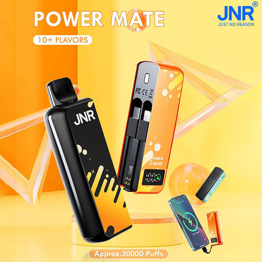 JNR PowerMate 30000 Puffs Disposable Vape In Sales-5500mAh Battery, 19ml E-liquid, Multiple Nicotine 10 Flavors