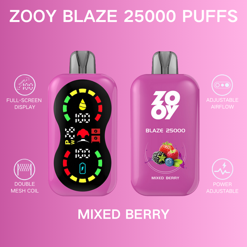 ZOOY BlAZE 25000 25K Puffs Airflow&Power Ajustable Disposable Vape