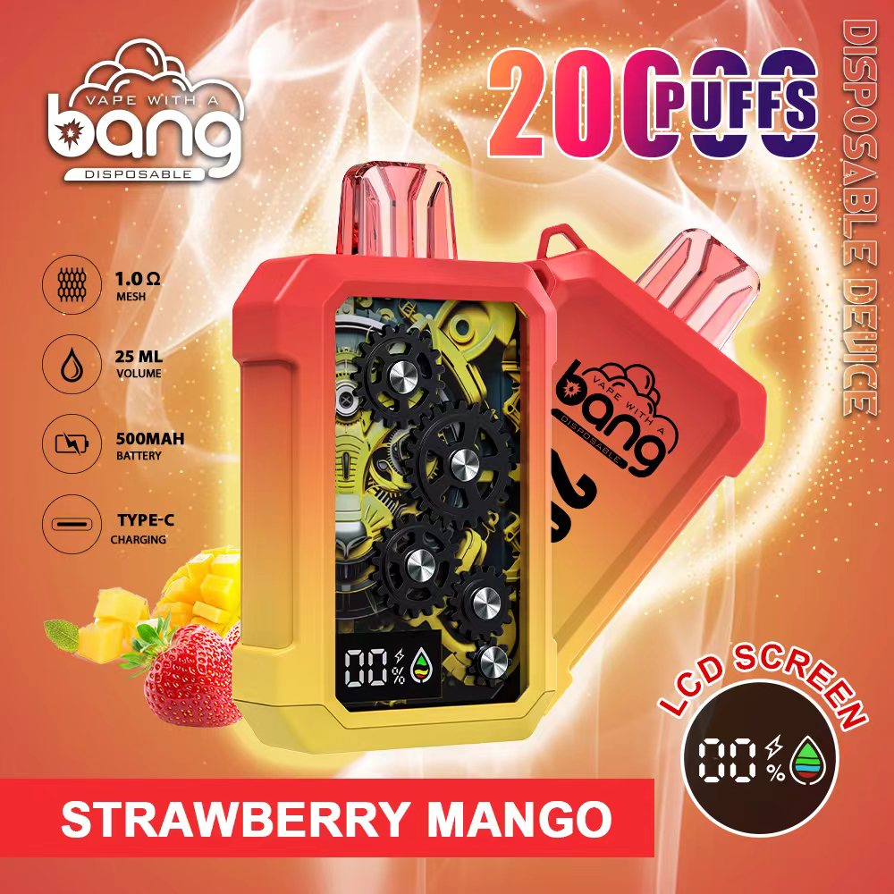 Bang 20K Puffs Smart Full Screen Turn Ice Wholesale Disposable Vape Puff 36k Prefilled Pod