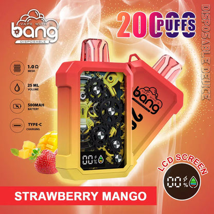 Bang 20K Puffs Smart Full Screen Turn Ice Wholesale Disposable Vape Puff 36k Prefilled Pod