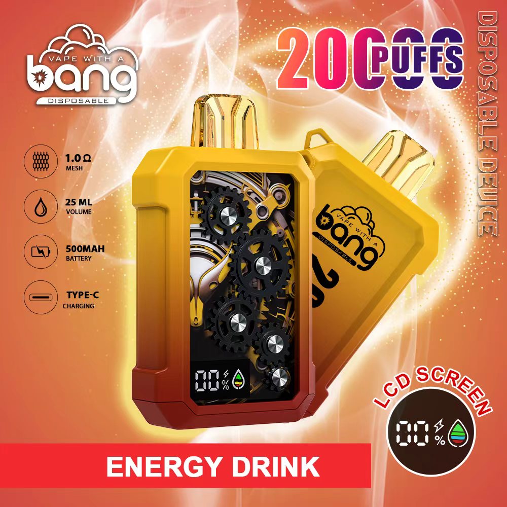 Bang 20K Puffs Smart Full Screen Turn Ice Wholesale Disposable Vape Puff 36k Prefilled Pod