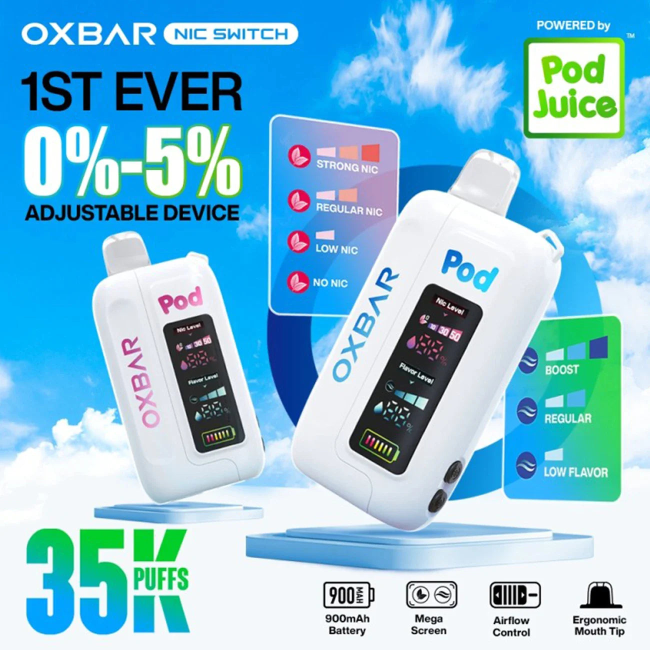 Oxbar X Pod Juice Nic Switch 35K Disposable