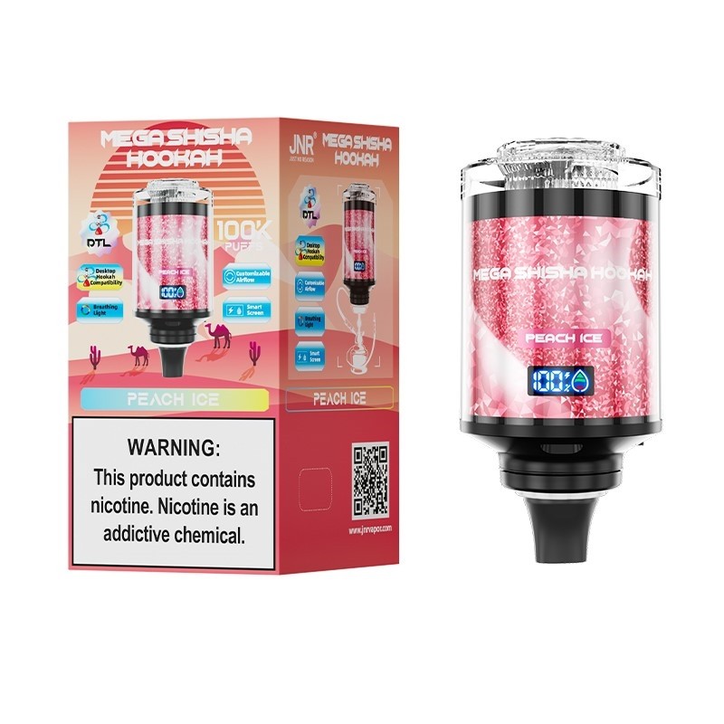 JNR Mega Shisha Hookah 100K Disposable Vape 60ml 2% (Box of 4) 12 Flavors