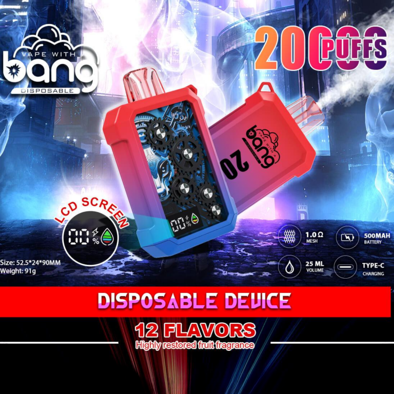Bang Vape 20000Puffs Wholesale Electronic Cigarette Vape Bang King  20K Desechables Disposable Vape-500mAh Battery, 25ml E-liquid, Multiple Nicotine 12 Flavors